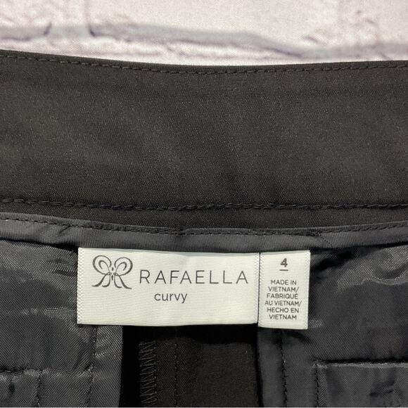 Rafaella Curvy Crop Pants Women's Size 4 Black Business Casual Travel Stretch - Picture 4 of 11